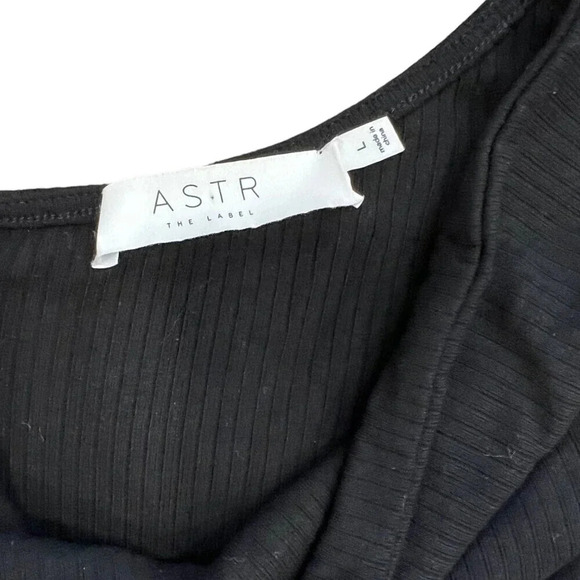 Astr Black Montrose Off Shoulder Cut Out Bodysuit L - Picture 5 of 6